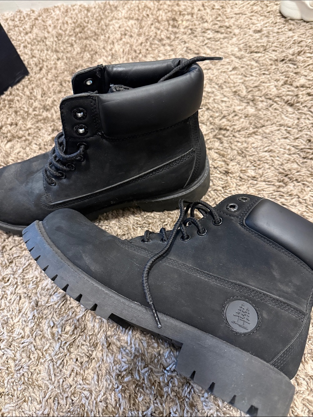G.H. Bass & Co. Black Leather Lace-Up Work Boots